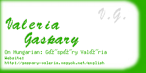 valeria gaspary business card